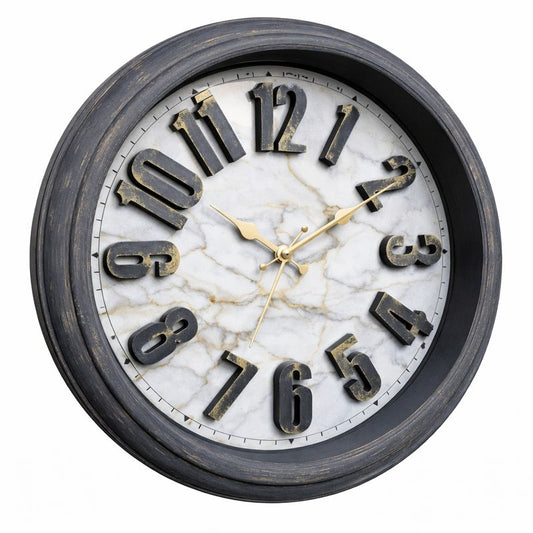 Heritage Wall Clock Sunrise 3D – 18 Inch Marble Effect Decorative Wall Clock (Plastic) - Habitt