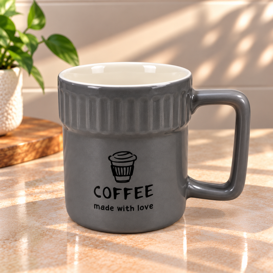 Textured Ceramic Coffee Mug