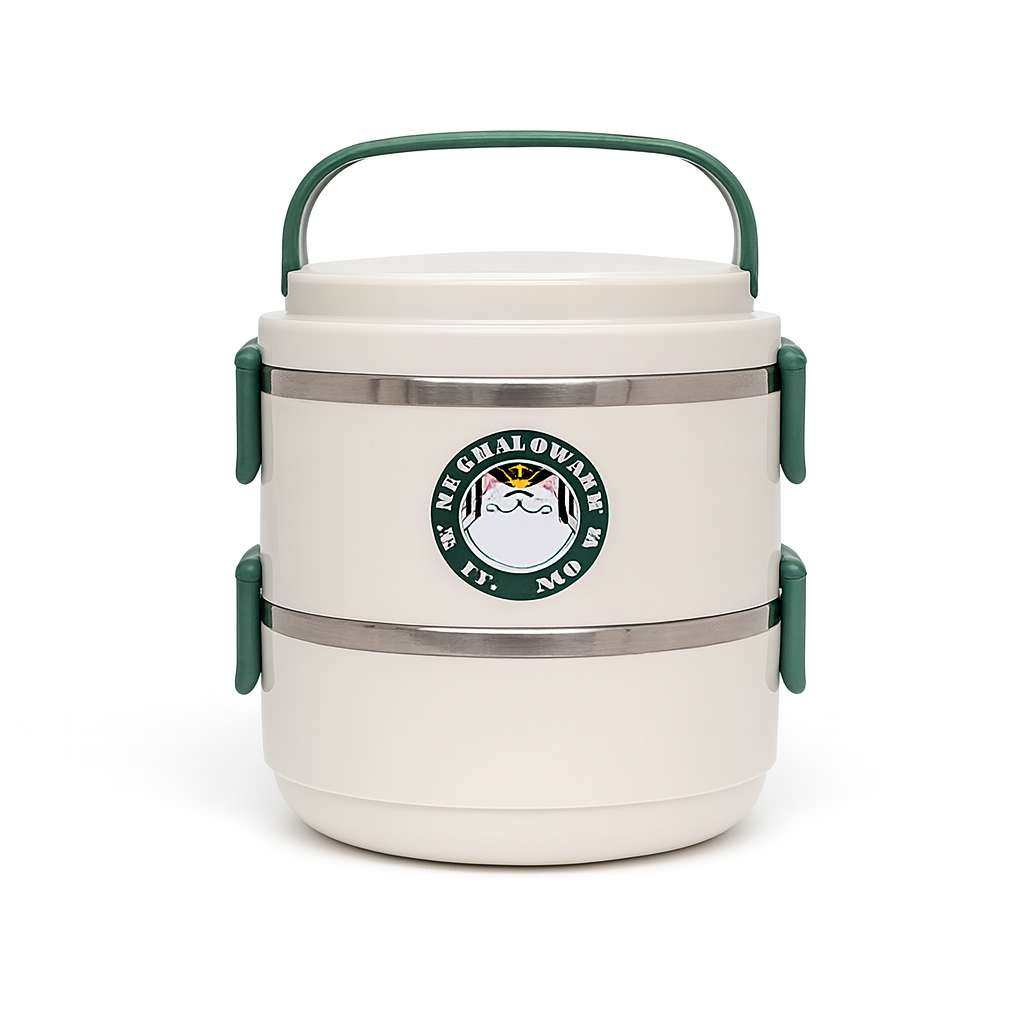 2-Layer Insulated Lunch Box – Portable Food Storage Container - Habitt