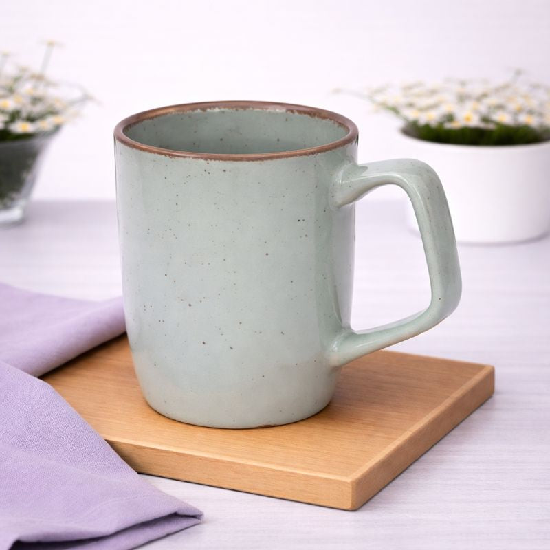 Blue Ceramic Mug with Speckled Glaze – 3 x 4 Inch Coffee & Tea Mug - Habitt