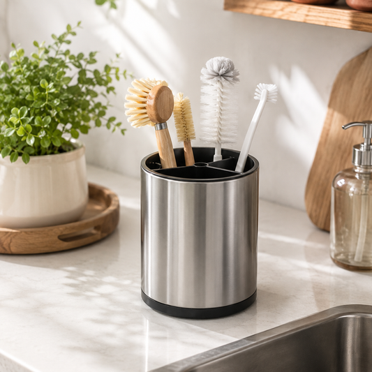Round Sink Tidy Organizer with Divided Compartments