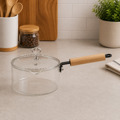 1800ML Glass Saucepan with Lid | Saucepan
