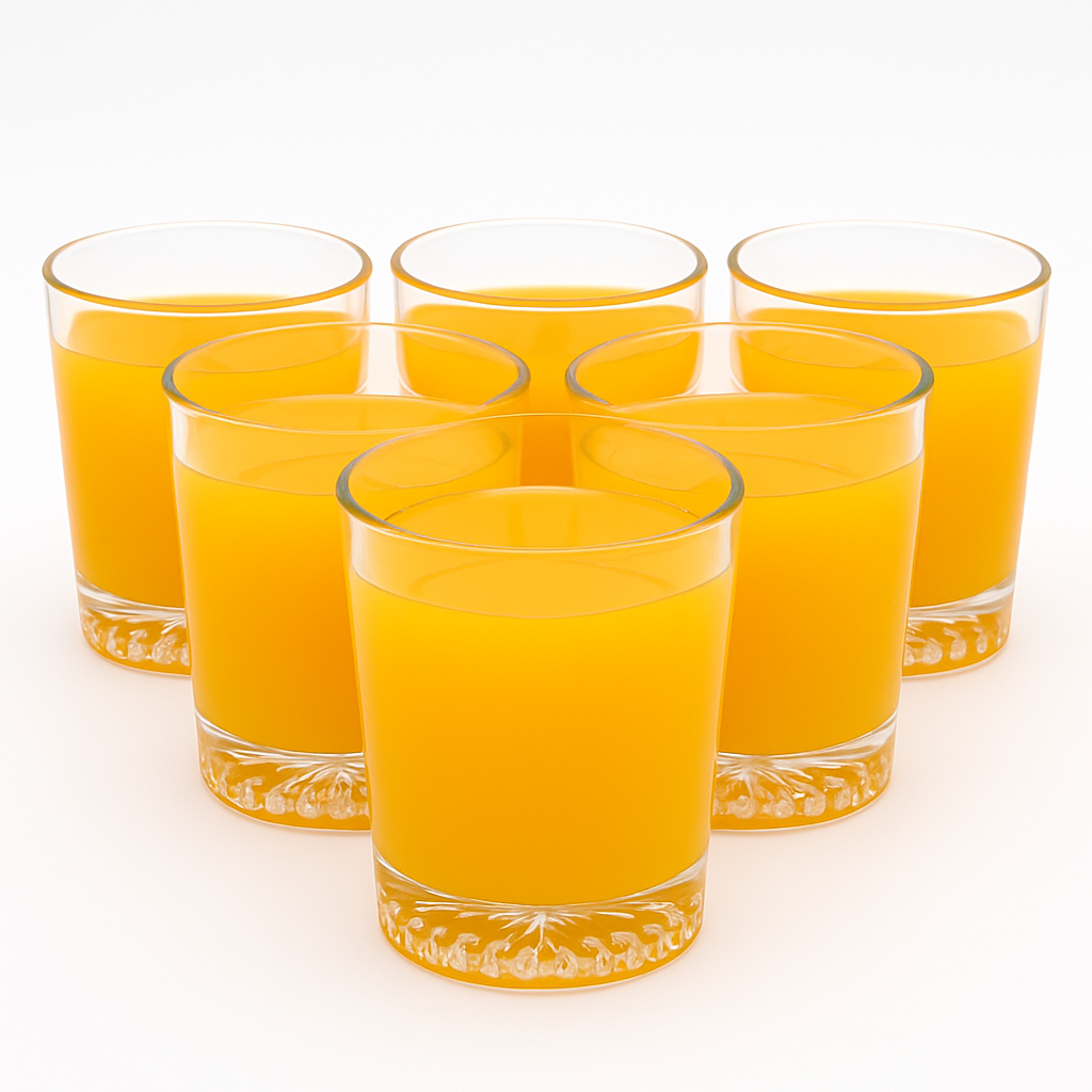 Deli Glassware Tumbler Glass Set 225ml (Y75088) – 6-Piece Clear Drinking Glasses - Habitt