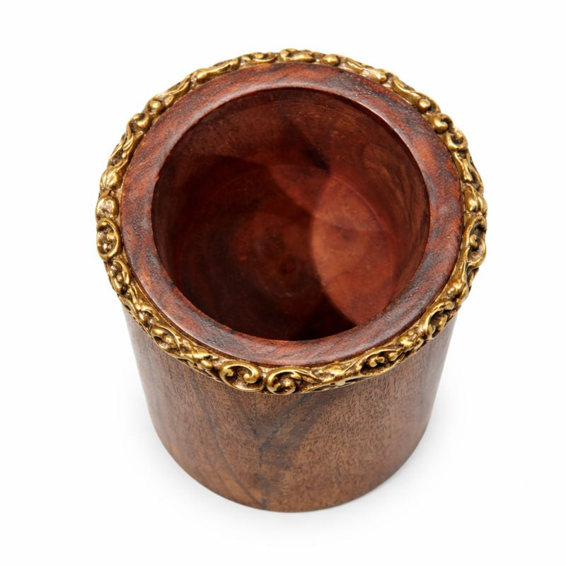 Handcrafted Wooden Storage Jar – 4 Inch Depth, 3.5 Inch Diameter | Decorative Wood Container - Habitt