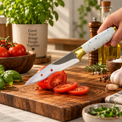 Loose Kitchen Knife Set with Golden Finish Handle