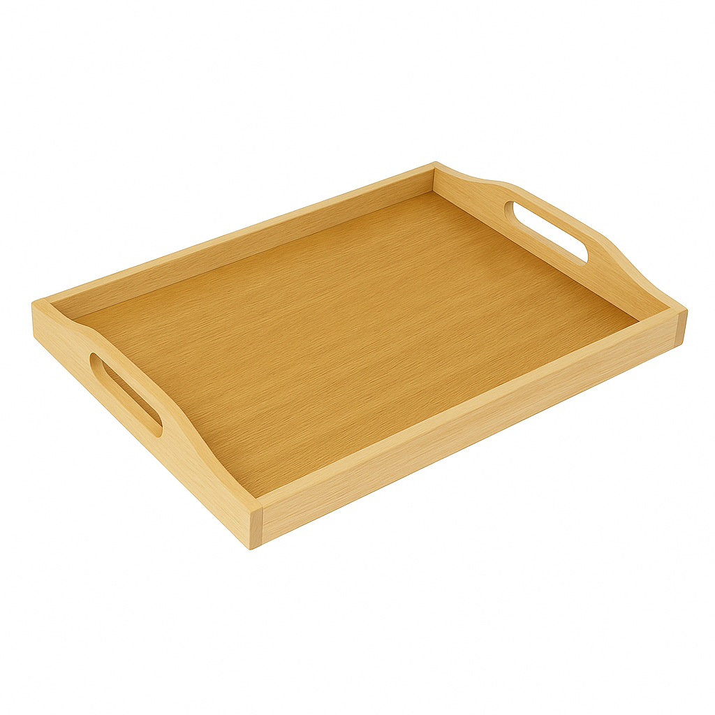1Pc Natural Wooden Serving Tray Available in different sizes - Habitt