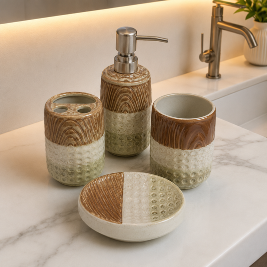 4PCS Home Fashion Bath Set 70796| Bathroom Accessories Set