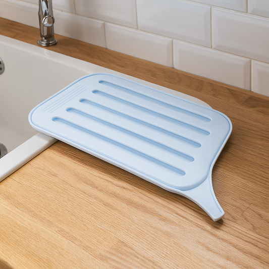 Sink Top Drainer – Multipurpose Silicone Drying Tray for Kitchen Counters & Sinkside Use (Assorted Colors) - Habitt