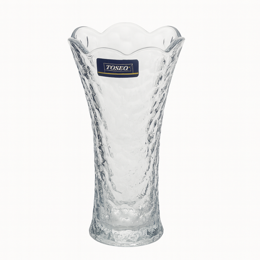 90 mm Crystal-Style Decorative Glass Vase – Elegant Flower Vase for Home, Office & Gifting - Habitt