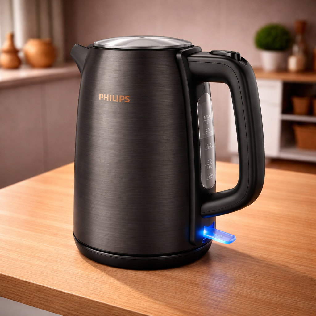 Philips 5000 Series Stainless Steel Kettle – HD9352/31 (Black & Copper) | 3000W Fast-Boil Premium Electric Kettle - Habitt