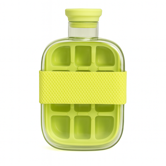 Ice Bottle with Built-In Ice Cube Grid – Portable Cooling Water Bottle (500ml / 800ml) - Habitt