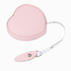 1Pc Cute Heart Shaped Measuring Tape | Portable Leather Mini Ruler for Body &amp; Sewing Measurement - Habitt