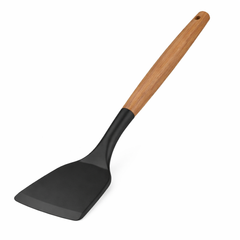 Premium Non-Stick Nylon Spatula Spoon – Heat-Resistant Cooking Turner with Wooden Handle - Habitt