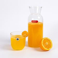 Glass Bottle with Matching Glass – Elegant Juice & Water Set - Habitt