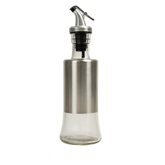 Stainless Steel Glass Oil Dispenser Bottle – 300ml & 500ml Leak-Proof Oil Control Pot for Kitchen, Cooking & Pouring - Habitt