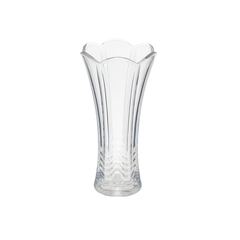 90 mm Clear Glass Flower Vase – Elegant Flared Decorative Vase for Home, Office & Table Centerpieces - Habitt