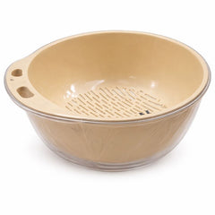 Acrylic Fruit Drainer Basket – Small & Large | Transparent Washing & Storage Bowl - Habitt