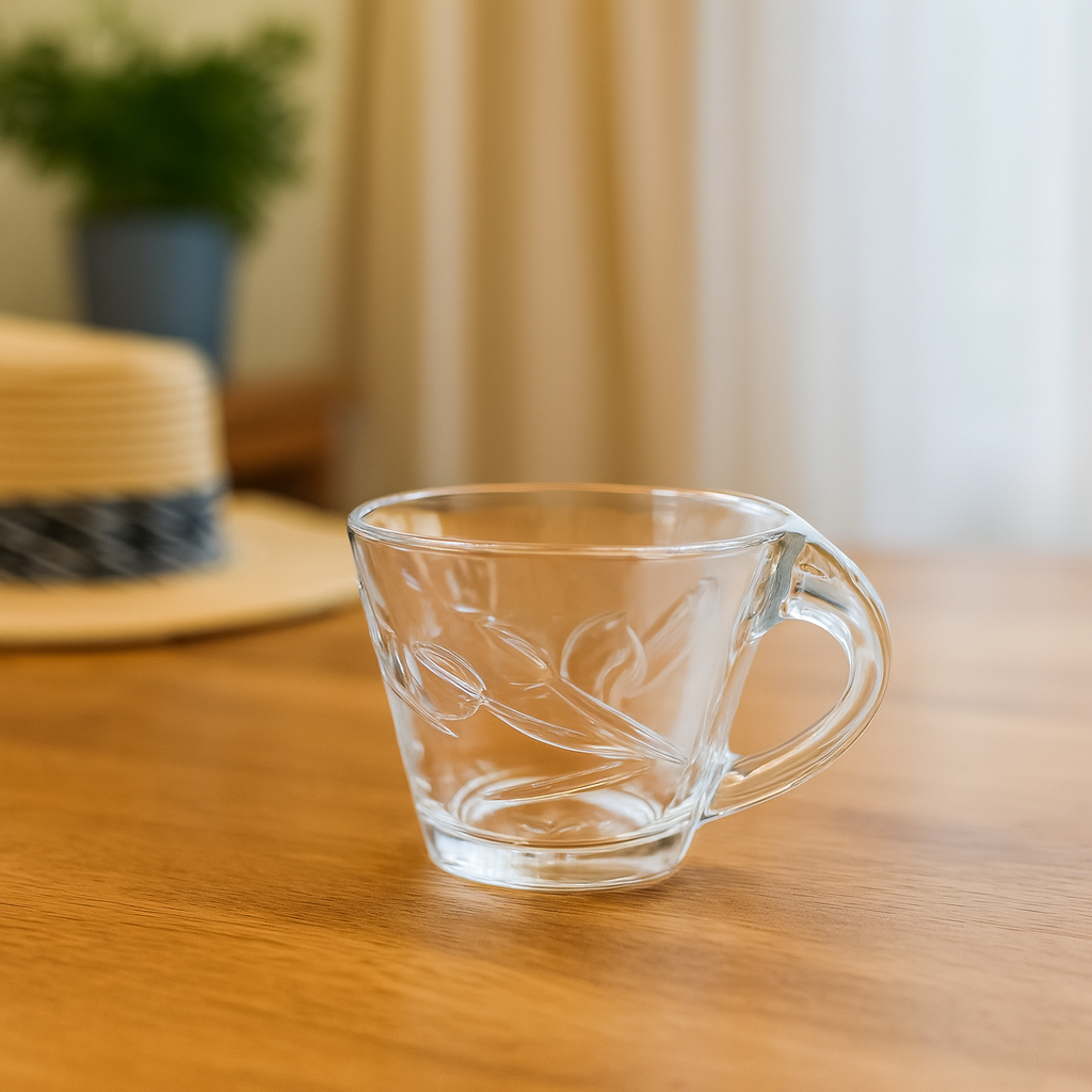 Clear Glass Cup – Premium 130 ml Deli Glassware (Set of 6) - Habitt