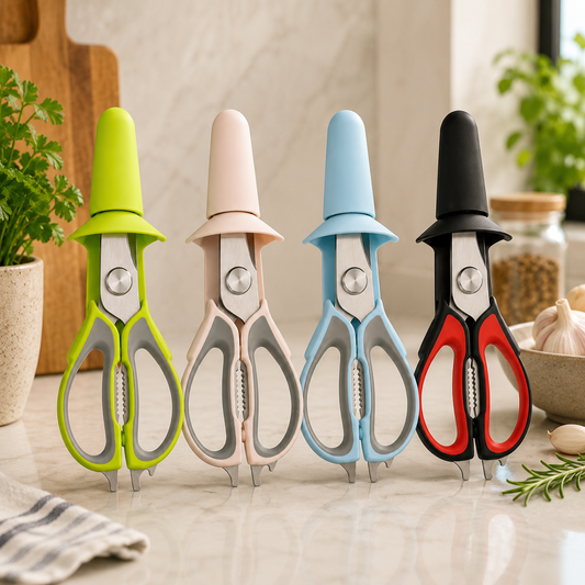 1pc High Quality Kitchen Scissor with Protective Cover (Assorted Color) – Multi-Purpose Stainless Steel Utility Shears