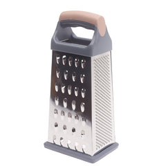 4-Sided Stainless Steel Grater with Soft Grip Handle - Habitt