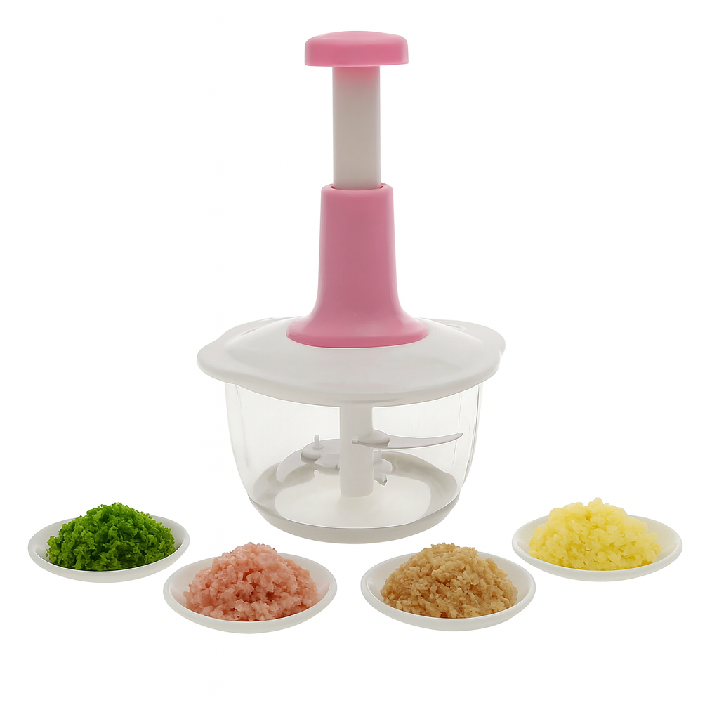 Manual Kitchen Hand Chopper – 1.5L / 2L Push‑Down Vegetable & Fruit Dicer - Habitt