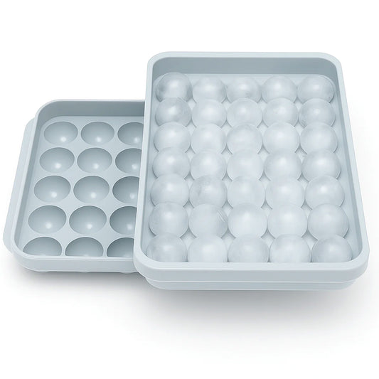 Ice Cube Ball Tray – 33 Pieces Orange / Blue - Habitt