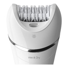 Philips BRE710/01 8000 Series Wet & Dry Epilator | Powerful Hair Removal with 5 Accessories for Smooth Skin - Habitt
