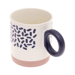 White Ceramic Mug with Black Sprinkle Pattern - Habitt