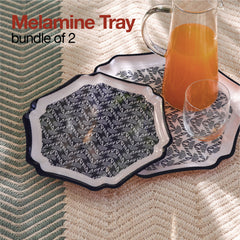 Hexagonal Tray (Blue Aztec) - 2pcs - Habitt