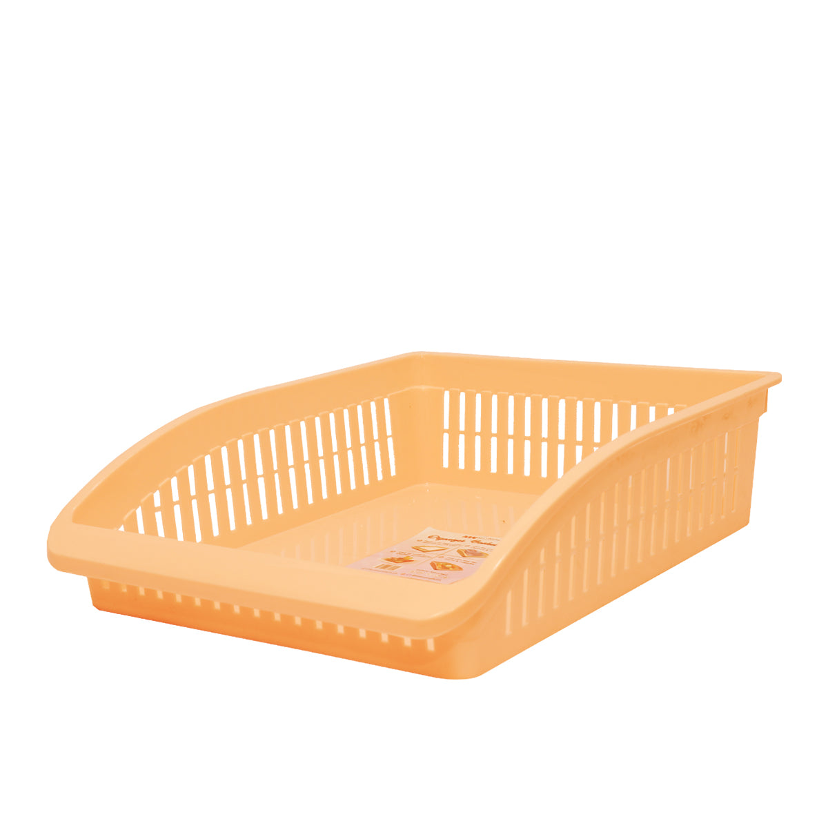 1pc Organizer Basket #3 (Assorted) – Large Plastic Storage Basket (Pink, Beige, Grey, White) - Habitt