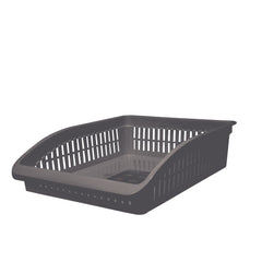1pc Organizer Basket #3 (Assorted) – Large Plastic Storage Basket (Pink, Beige, Grey, White) - Habitt