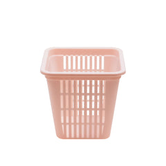 Organizer Basket Mini #2 – Compact Plastic Storage Basket (Beige, Pink, White, Grey) - Habitt