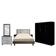 Oxford - Bed, Dresser & 3 Door Wardrobe - Habitt