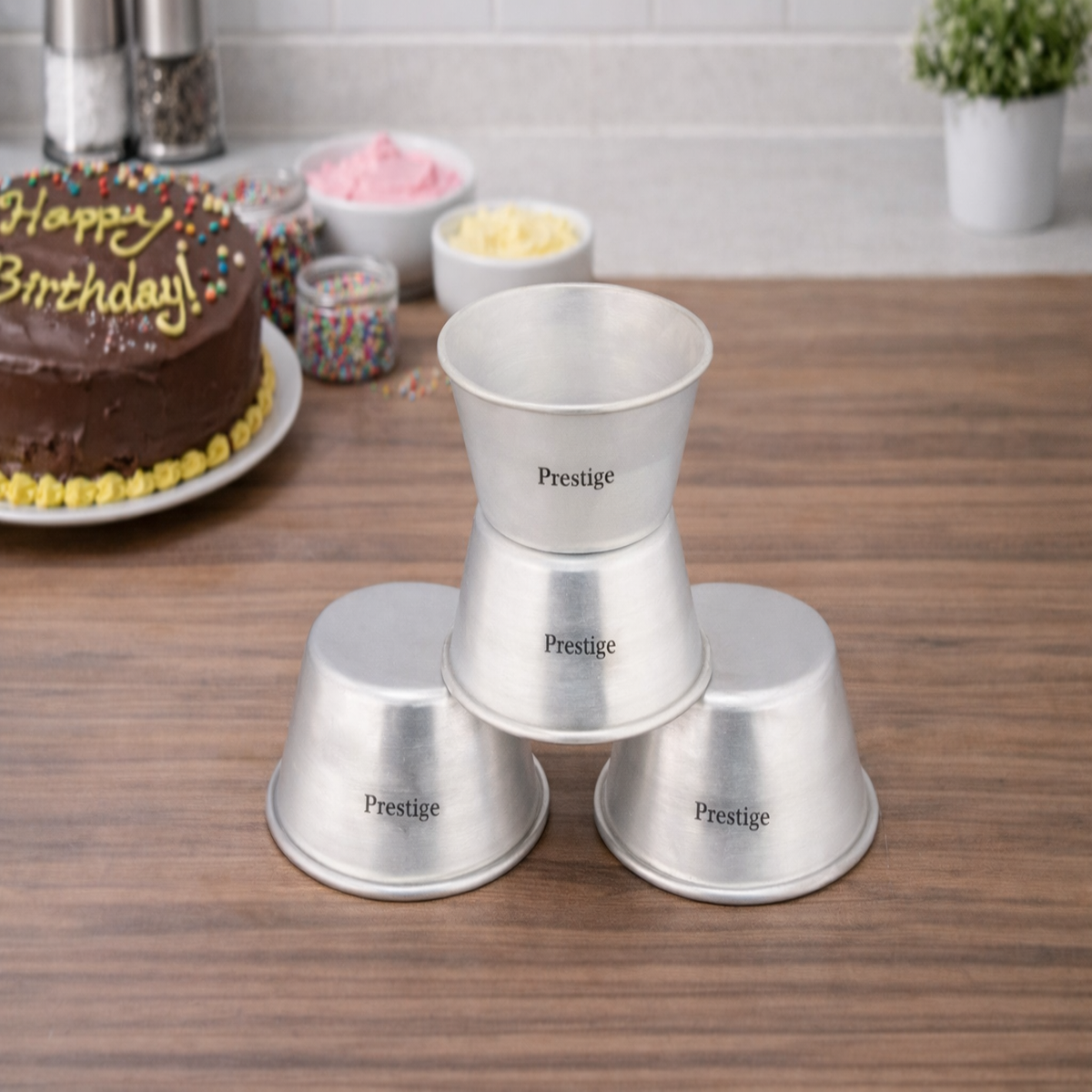 Prestige Mini Plum Cake Mould – 4 Pcs Baking Set - Habitt