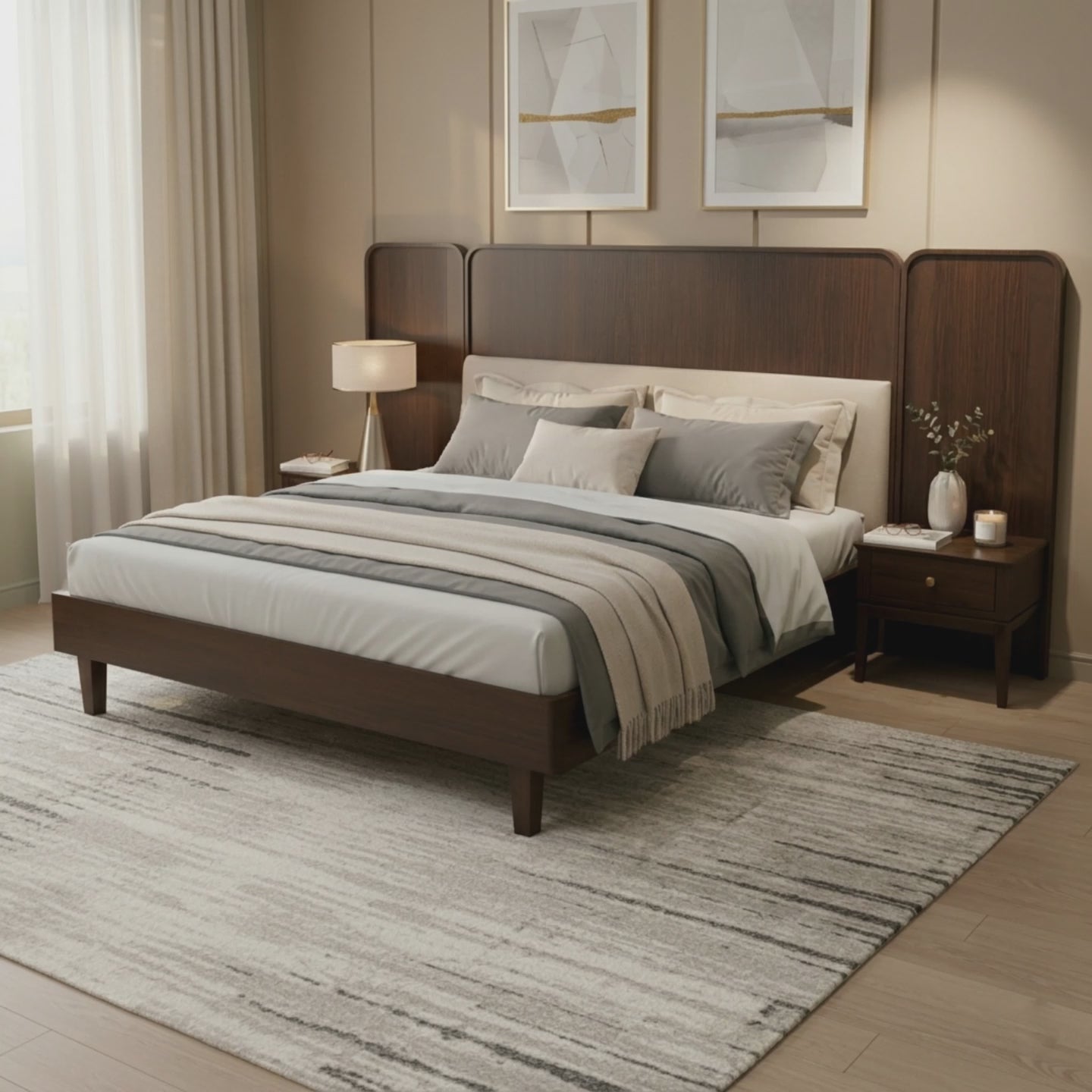 Oaklin King Size Solid Wood Bed