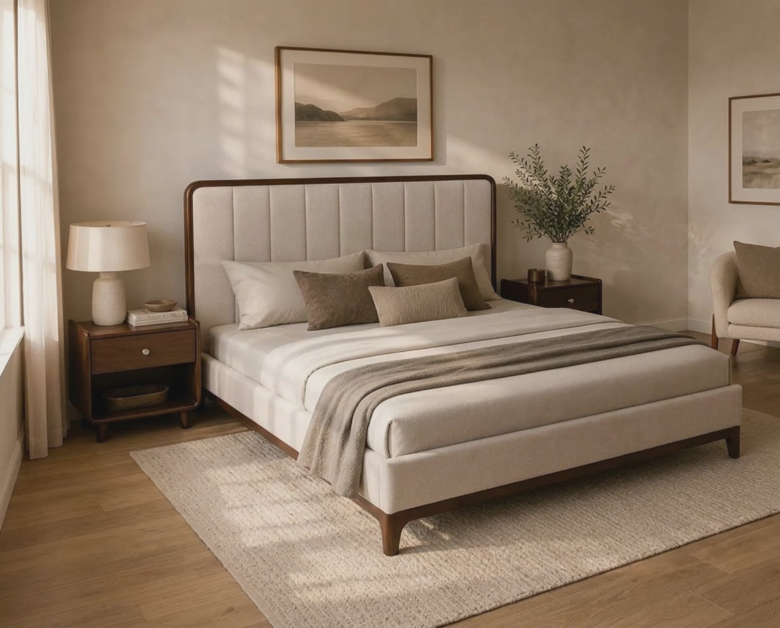 Aurra King Size Upholstered Bed
