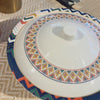 30PCS  6 Person Dinner Set Coloured Chevron