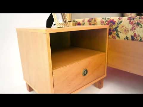 Carlo King Size Bed With 2 Side Table