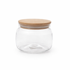 400ml Storage Jar with Wood Lid – Compact Container - Habitt