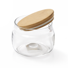 400ml Storage Jar with Wood Lid – Compact Container - Habitt