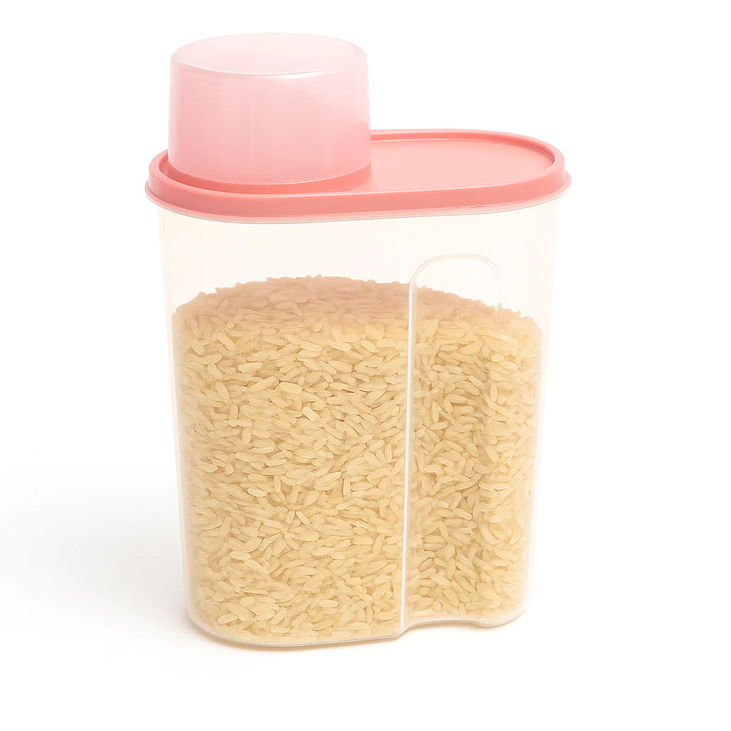 Large Airtight Cereal Jar – Big Food Storage Container with Measuring Cap - Habitt
