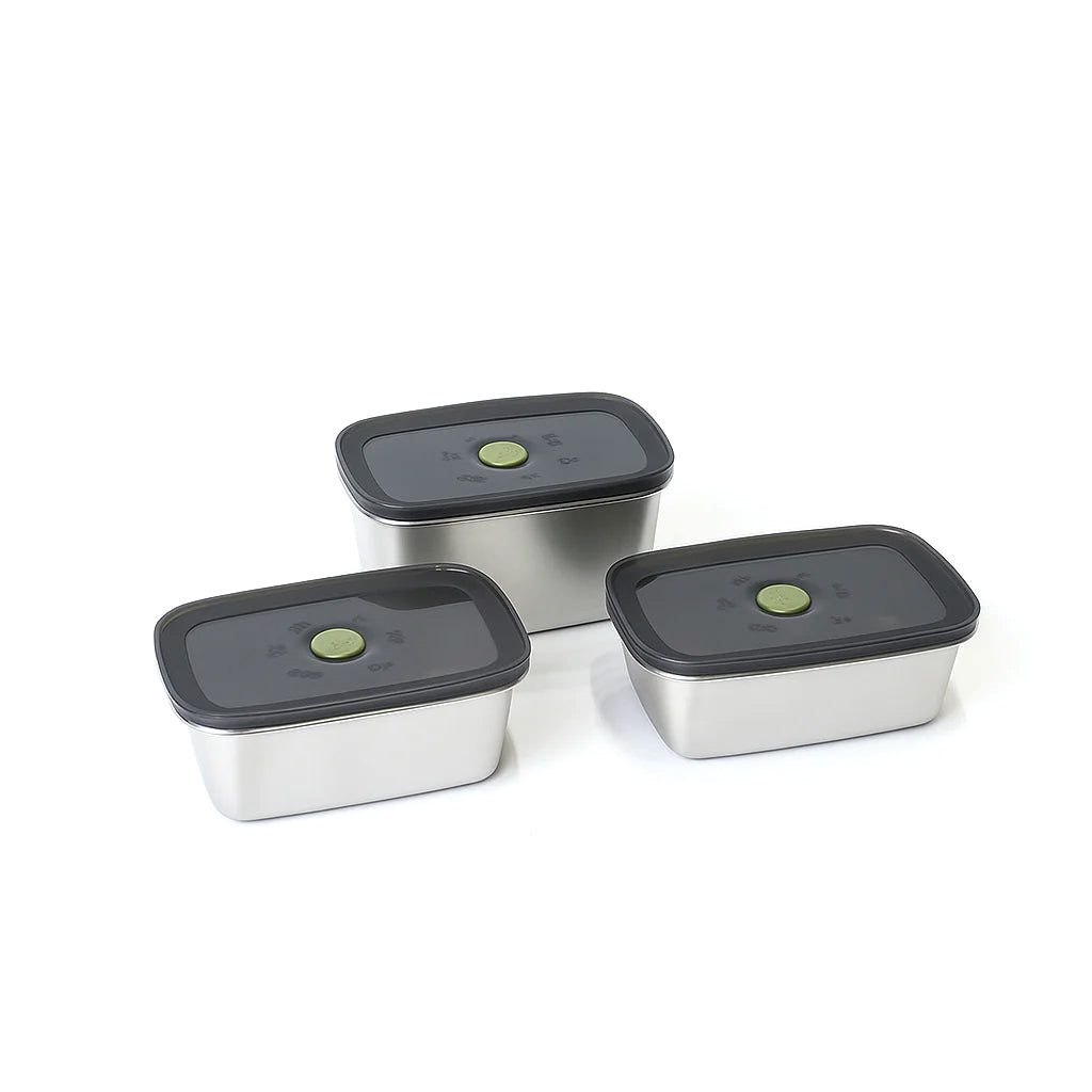 1pc Steel Storage Box – Rectangular Vacuum Seal Containers – 1000ml to 1600ml - Habitt