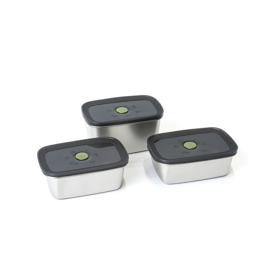 1pc Steel Storage Box – Rectangular Vacuum Seal Containers – 1000ml to 1600ml - Habitt