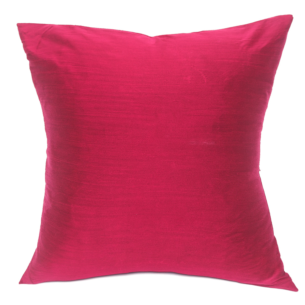Buy 1 Get 1 Free Pink Cotton Silk Cushion Cover 18x18 – Elegant Plain Decorative Throw Pillow for Sofa, Bed & Living Room - Habitt