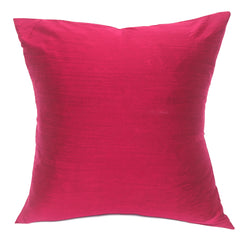 Buy 1 Get 1 Free Pink Cotton Silk Cushion Cover 18x18 – Elegant Plain Decorative Throw Pillow for Sofa, Bed & Living Room - Habitt