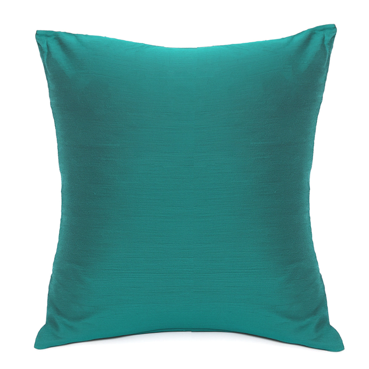 Buy 1 Get 1 Free Green Cotton Silk Cushion Cover 18x18 – Elegant Plain Decorative Throw Pillow for Sofa, Bed & Living Room - Habitt