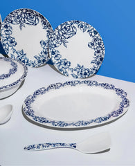 Azure Blossom Dinner Set – Timeless Floral Elegance for Refined Dining (22 / 30 / 43 PCS) - Habitt