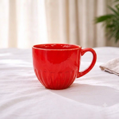 Classic Red Ceramic Coffee Mug – Gloss Finish Everyday Tea & Coffee Cup