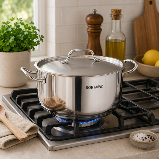 Proline Stainless Steel Casserole with Lid – 20x12 cm (3.8 L) & 24x14 cm (6.2 L)