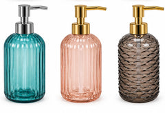 Glass Diamond Soap Dispenser Assorted | Long Design Soap Bottle